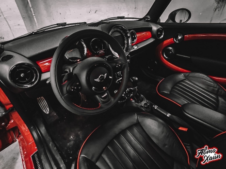 Mini Cooper. Перетяжка руля_4