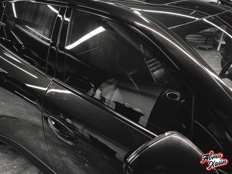 Porsche Panamera. Оклейка оптики, антихром. _4