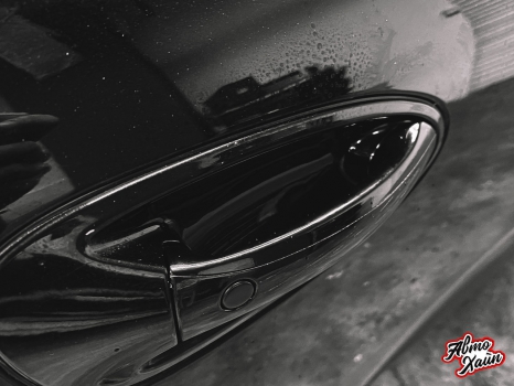 Porsche Panamera. Оклейка оптики, антихром. _6