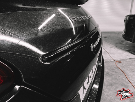 Porsche Panamera. Оклейка оптики, антихром. _8